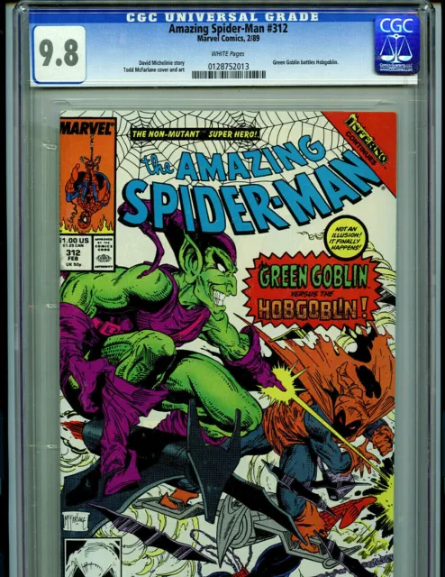 Amazing Spider-man # 312 CGC 9.8 NM/MT 1989 Marvel Comics McFarlane K17