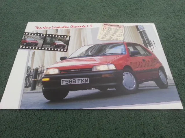 1989 Daihatsu Charade 1.3 16V Cx Manual & Automatic - Uk Colour Leaflet Brochure