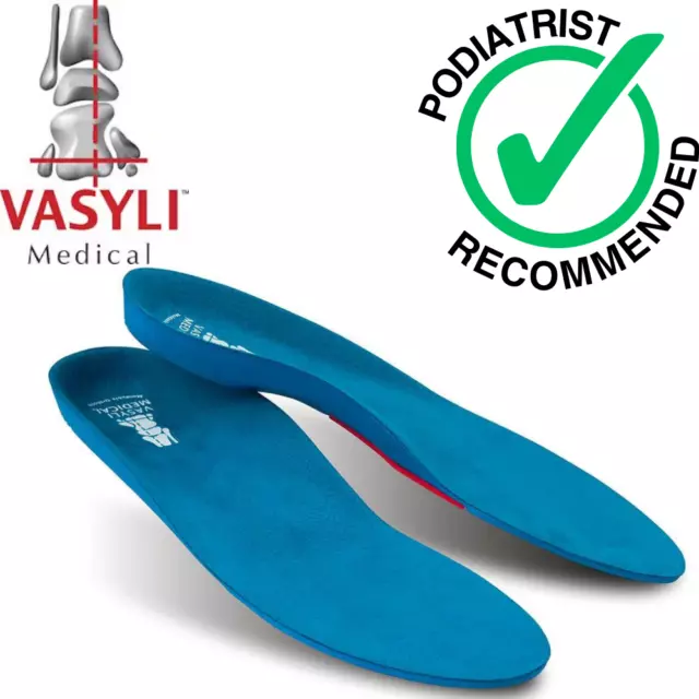 Vasyli Full Length Orthotics Medium Density Insole Pain Relief Plantar Fasciitis