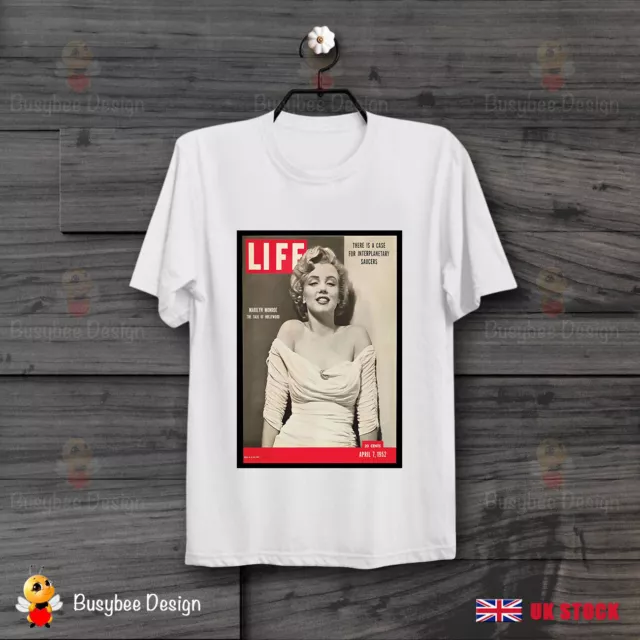 Marilyn Monroe Life Magazine 50s Retro CooL Vintage idol Unisex T Shirt  B42