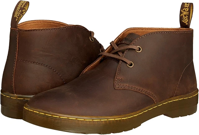 DR. MARTENS MENS Cabrillo Leather Closed Toe Ankle Fashion Brown