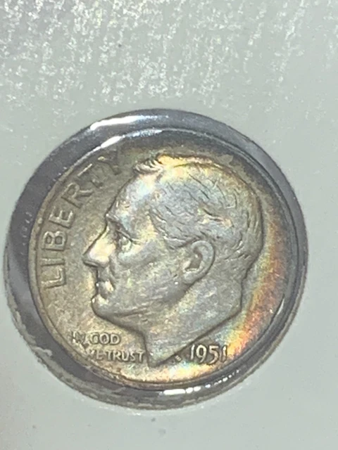 1951 S Roosevelt Dime from a nice collection some toning #1951921-S