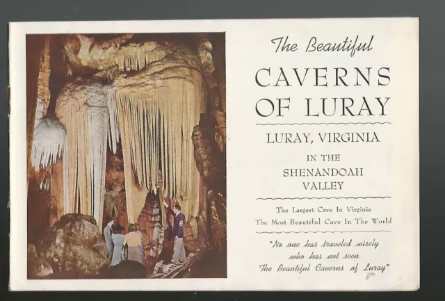 1950 LURAY CAVERNS booklet, Luray Virginia, 24 pages
