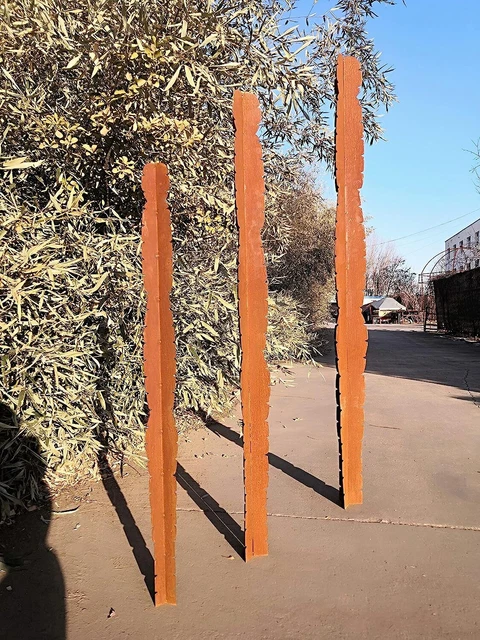 Gartenstecker Aus Edelrost, Glückssymbol, 95x95 Cm – Metall, Handgefertigt, Wetterbeständig, Perfekt Als Gartendeko