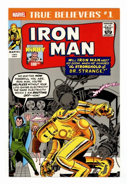 True Believers Kirby 100th Iron Man #1 NM 9.4 2017