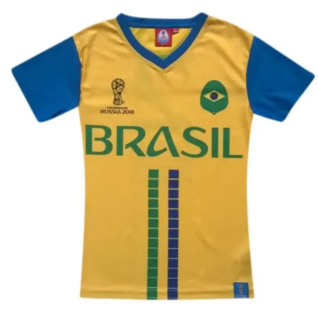 Maillot de foot supporter équipe du Brésil n°10 Neymar JR 2013