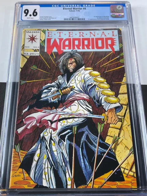 Eternal Warrior #4 CGC 9.6 Valiant 1992; KEY Issue; 1st Appearance of Bloodshot!