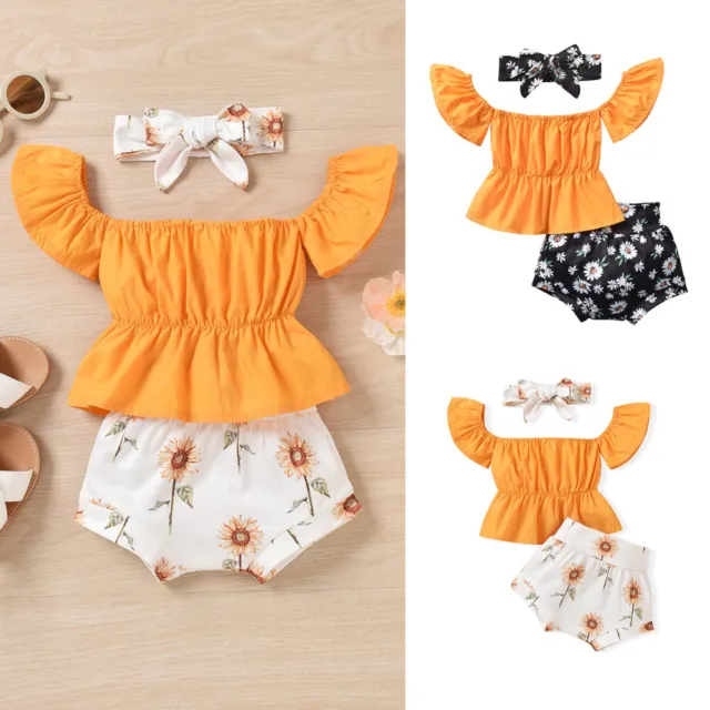 Top pantaloncini fasciatoio abbigliamento neonata bambine floreale arricciacapelli vestiti