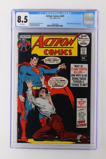 Action Comics #409 - DC 1972 CGC 8.5 Origin of Fortress of Solitude door.