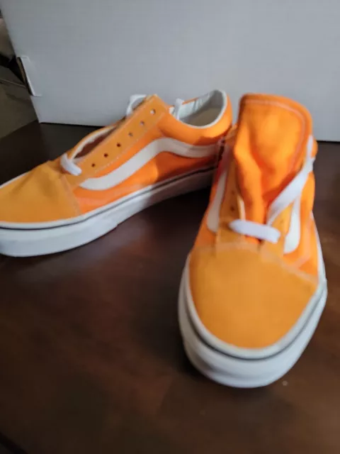 Vans Old Skool Tiger Orange Men's Suede Canvas Low Top Classic Skate Shoes sz 5