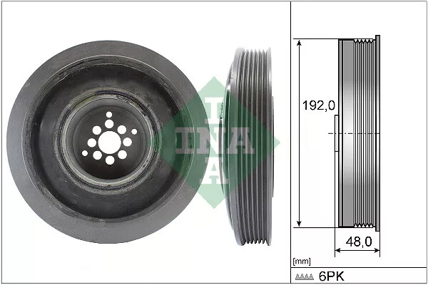 Crankshaft Pulley (TVD) 544010210 INA Torsional Vibration Damper 059105251AA New 2