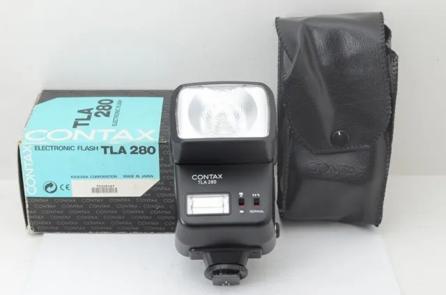 "EXCELLENT" CONTAX TLA280 Shoe Mount Flash with Box & Case #230416f