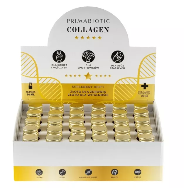Primabiotic Collagen Kollagen - 30 Flaschen 30ml Hoher Kollagengehalt 10000mg