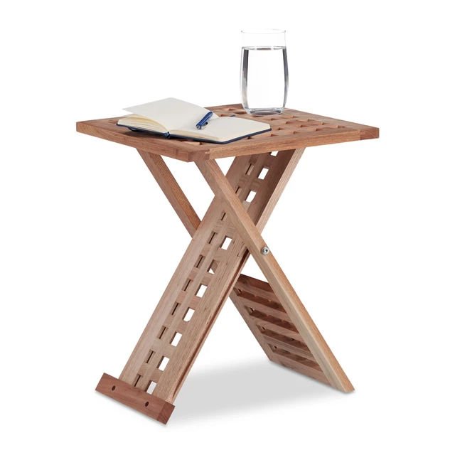 Mesa auxiliar plegable, Mesita de noche de madera, Mesita café, Mesa sofá