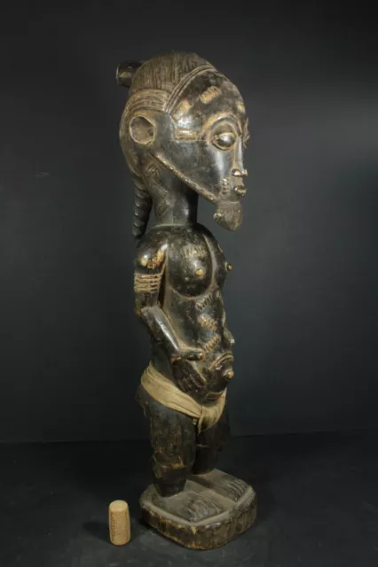African BLOLO BLA Male Spouse Statue - BAULE - West Africa, VINTAGE TRIBAL ART