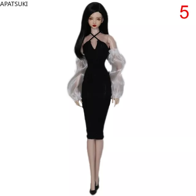 Black White Handmade Bandage Dress For 11.5in. Doll Outfits Clothes Set 1/6 Toys