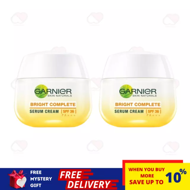 2 Crema Garnier Skin Naturals Bright Complete Serum SPF 30 PA+++ 50 ml