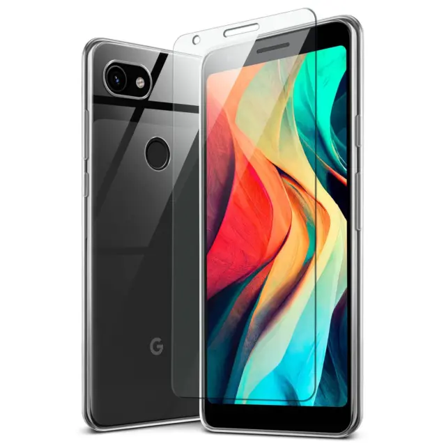 Handy Hülle für Google Pixel 3a XL Silikon Case Schutz Bumper mit Panzerfolie