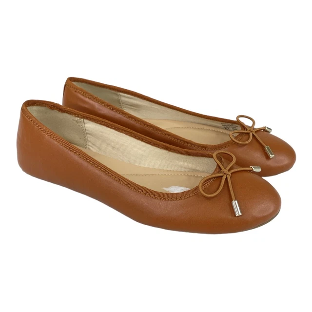 Alfani Women's Brown Faux-Leather ALEAA Step N' Flex Ballet Flat Size 6.5 NIB S1