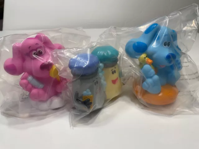 Nickelodeon Blue’s Clues & You Bath Squirter Toy Figures Magenta Salt Pepper B5