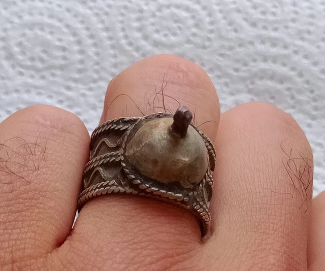 Extremely Rare Ancient Antique Silver Ring Viking Authentic Old Artifact Amazing