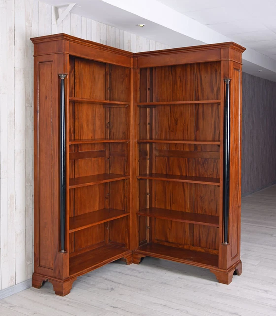 Estantería Caoba Biblioteca Estante para Libros XXL de Pie Colonial Madera