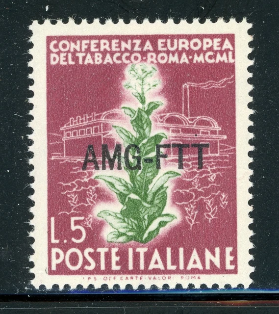 AMG-FTT Trieste MNH: Scott #85 5l European Tobacco Conference CV$2+