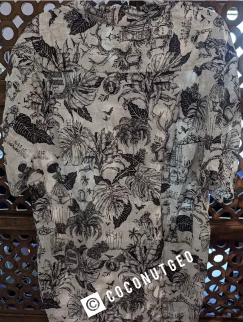 DISNEY HAUNTED MANSION Tommy Bahama Camp Button Down Shirt Size XLarge ...