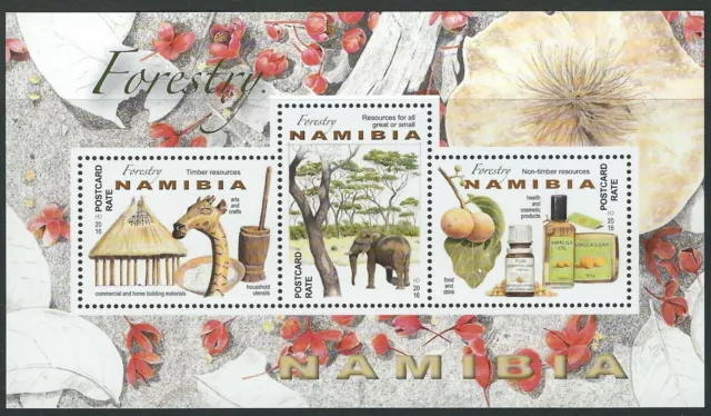 Namibia - Nützlichkeit des Waldes Block 92 postfrisch 2016 Mi. 1546-1548