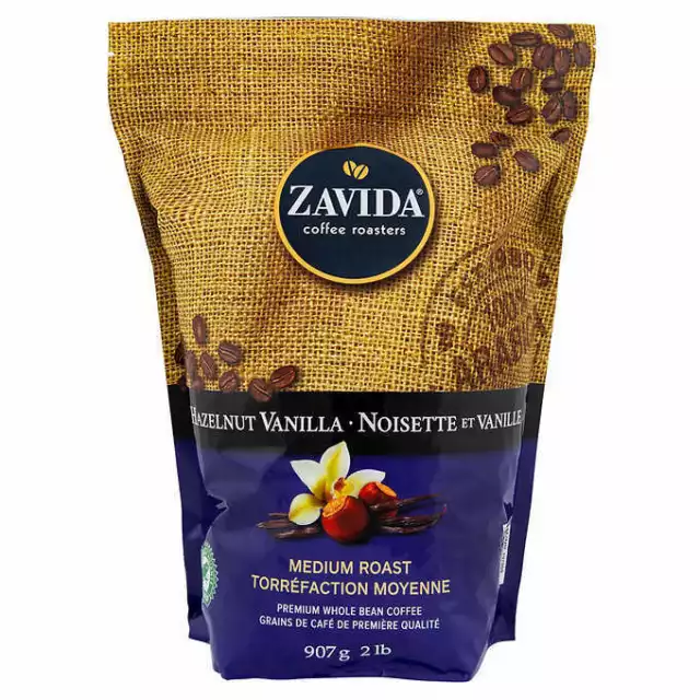 20 x 907g Zavida Vanilla Hazelnut Coffee - Premium Coffee roasted in CANADA