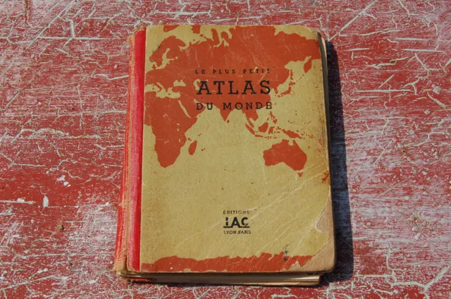 IAC éditions 1940 - LE PLUS PETIT ATLAS DU MONDE - 11 cm / 8 cm----/A10/