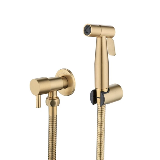 Kit rubinetto bidet bagno oro spazzolato montato a parete spruzzatore bidet ShoweY6