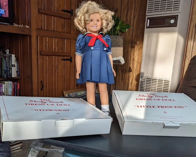 Danbury Mint Dress Up SHIRLEY TEMPLE Doll With 2 Movie Costumes Clothes