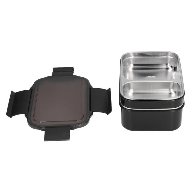 (le Noir) 02 015 Boîte à Bento Boîte à Lunch En Acier Inoxydable Isolée