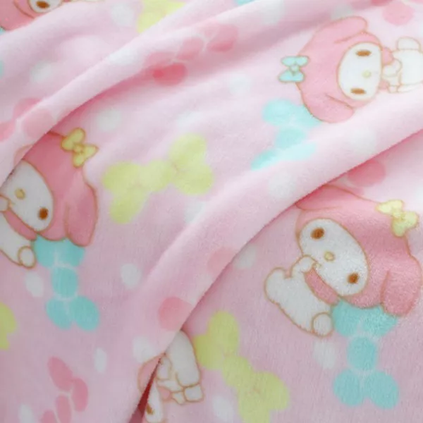 Cute My Melody Pink Soft Warm Flannel Blanket Throw Plush Rug Girl Bedding Gift