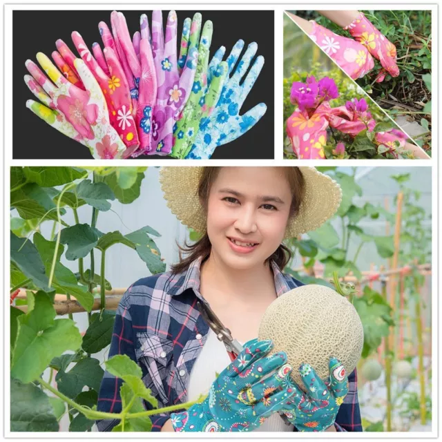 Cute Woman's Gardening Gloves Non-Slip Working Gloves Guantes de Jardineria OS