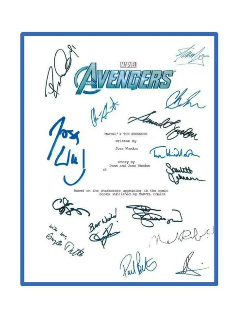The Avengers Signed Script Joss Whedon  Robert Downey Jr.  Stan Lee