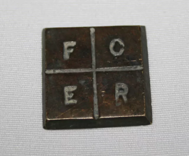 Bonito Y Antiguo Ponderal O Pesa De Bronce A Identificar, F C E R, 11,9 Gramos