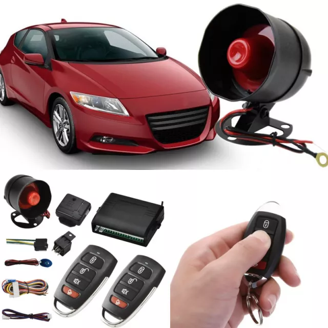 Car  Door Locking 1 Way Anti-Thelf Alarm System Central 2 Remote Control Keyless