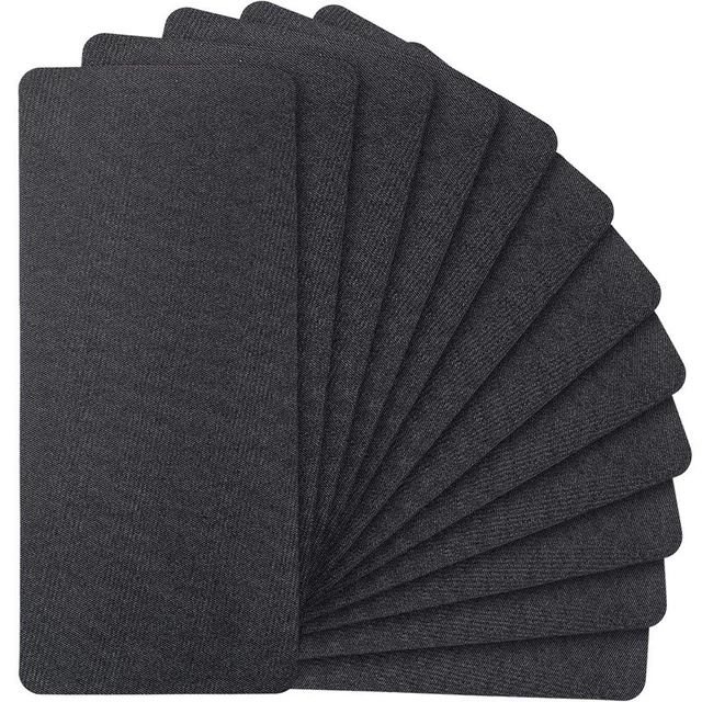 12 piezas de tela de reparación de hierro 4,92 x 11 pulgadas hierro sobre ropa parches para mí V7V9