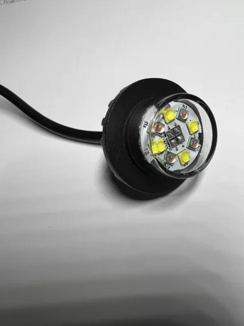 1 Pc - LED Strobe Light Hideaway - AMBER / WHITE Flash Car Truck - 8 Chip