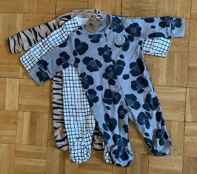 BNWT baby boys 3pk Animal Print Sleepsuits 12-18 months NEXT