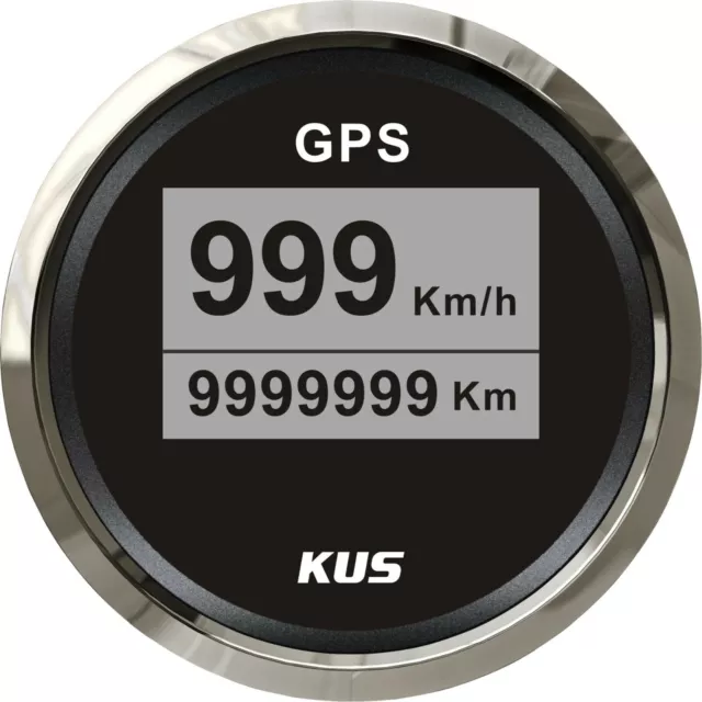 KUS GPS Geschwindigkeitsmesser Tachometer 0-999km/h mit Wegstrecke KUS1047