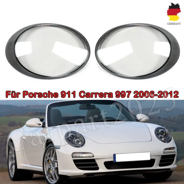 Scheinwerferglas Scheinwerfer Glas Für Porsche 911 Carrera 997 06-12 Abdeckung