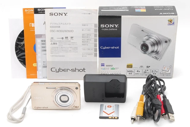 [NEAR MINT] Sony Cyber-Shot DSC-W350 14.1MP Compact Digital Camera 4x Zoom JAPAN