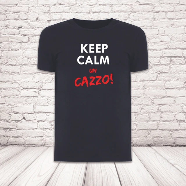 Maglietta Divertente T-shirt Tshirt Personalizzata Keep Calm Ironica da per Uomo