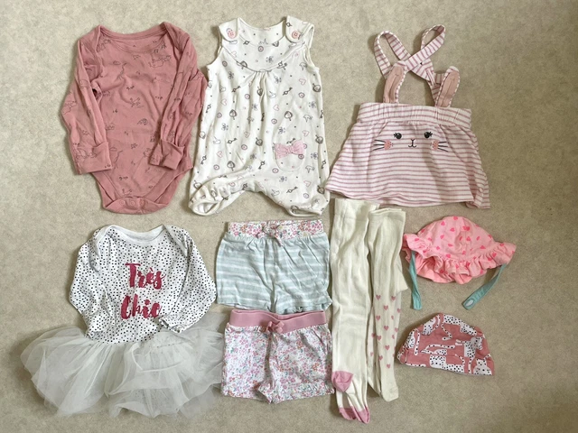 Baby Girls' Mixed Clothes Bundle - 3-6 Months