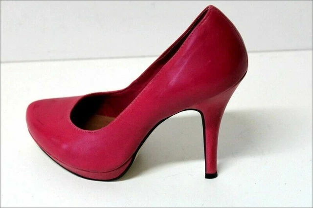 Escarpins San Marina En Cuir Bleu Pastel - Taille 37, Talons Fins, Très Bon état