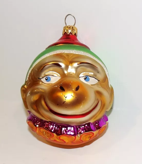 Darling Christopher Radko Glass My Favorite Chimp Christmas Ornament