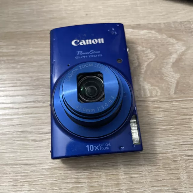 Canon Powershot Elph 190 is Digital Camera BLUE 20MP 10x Zoom Tested! Read